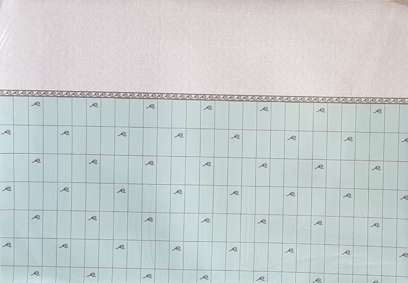 Bathroom tile - green wallpaper
