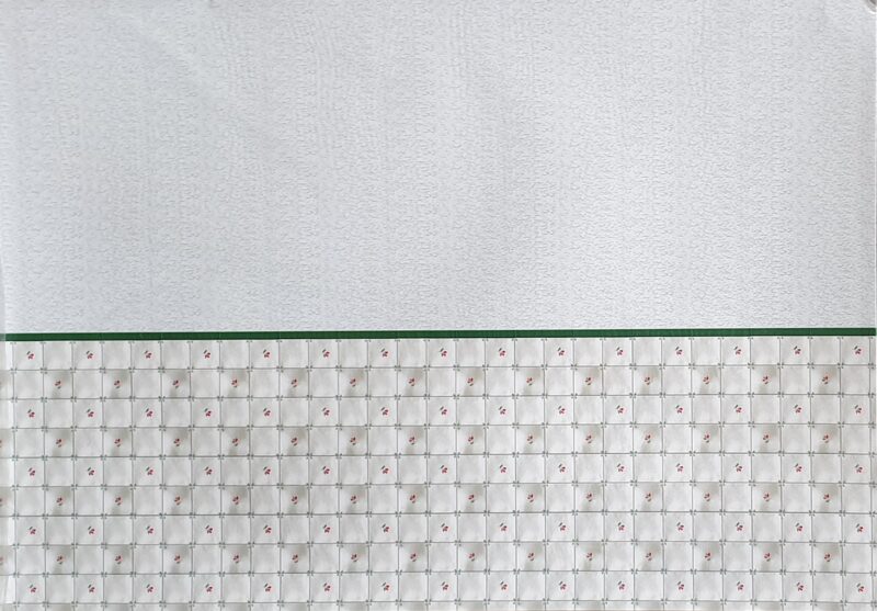 Flower tile - green wallpaper