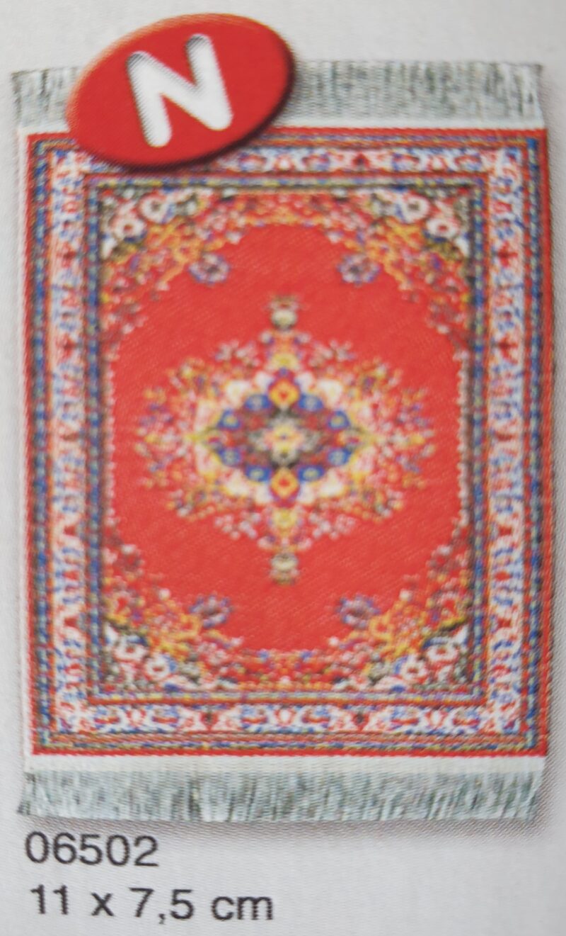 Rug - Red and Blue 110mm x 75mm