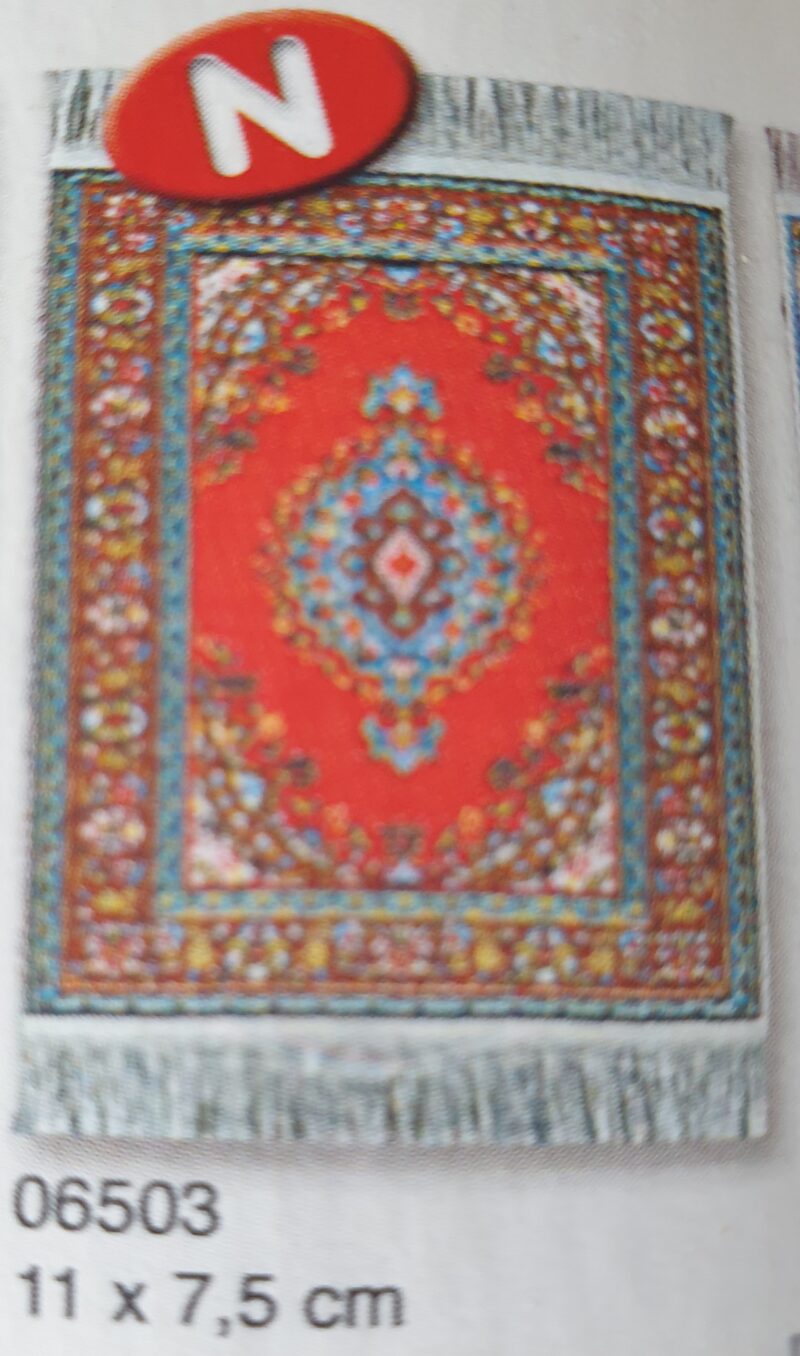 Rug - Red and Blue 110mm x 75mm