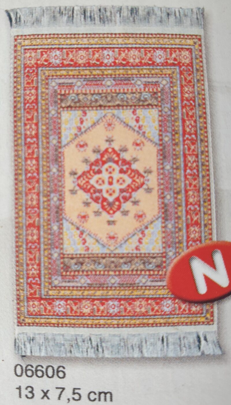 Rug - Red and Yellow 130mm x 75mm