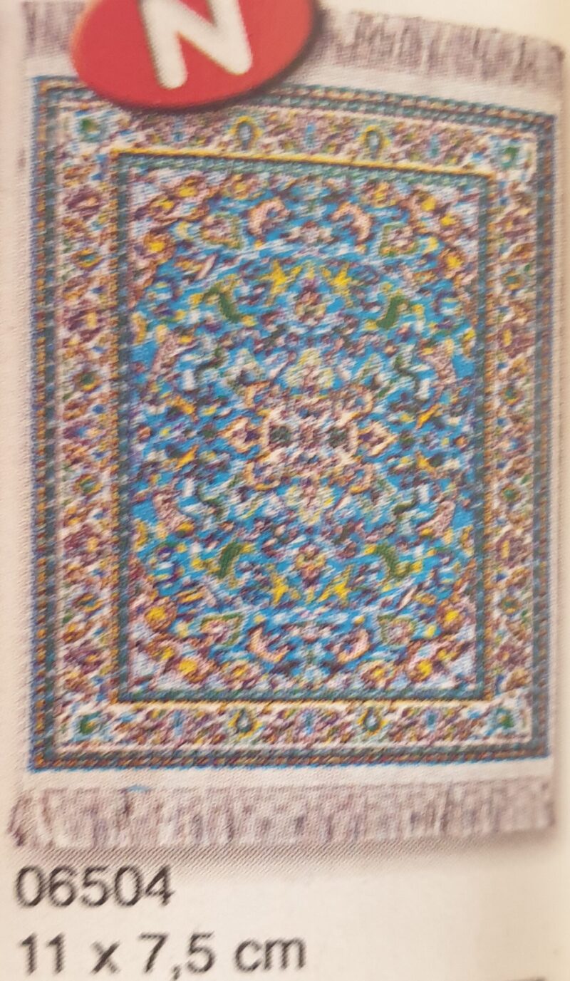 Rug - Blue and Green 110mm x 75mm