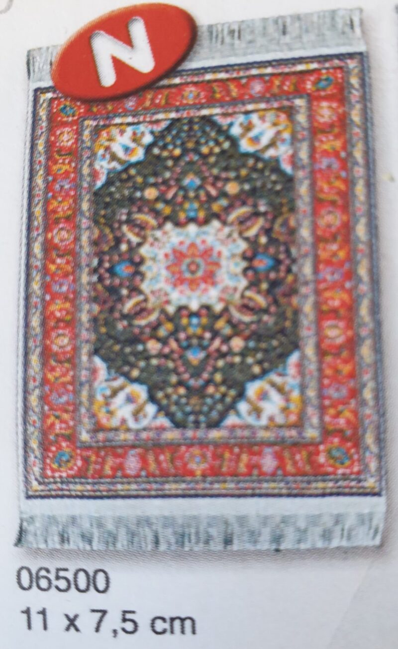 Rug - Red and Black 110mm x 75mm