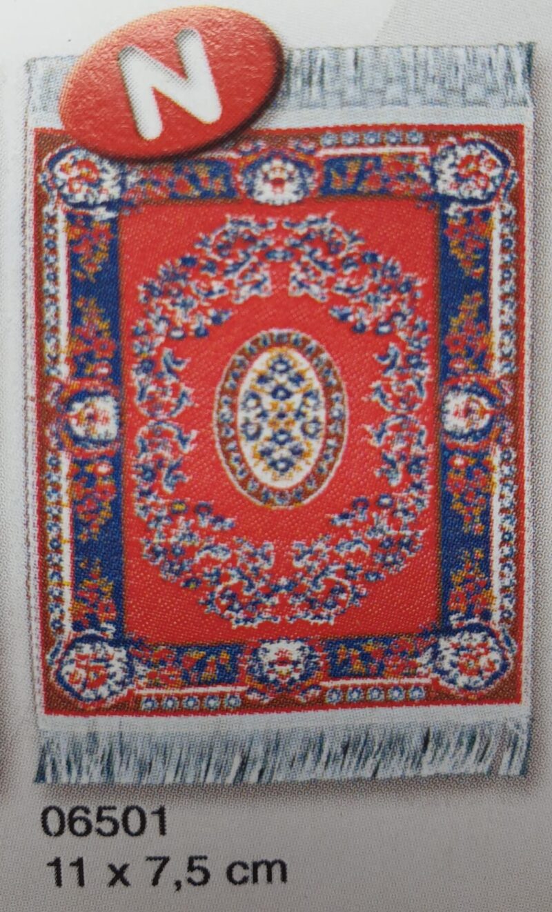 Rug - Red and Blue 110mm x 75mm