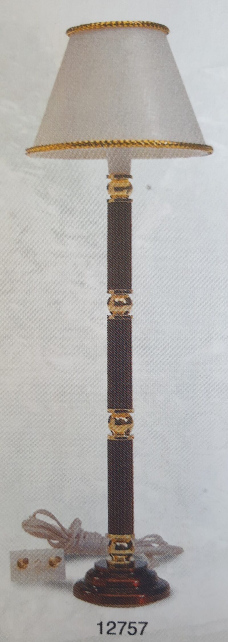 Floor lamp - brown and gold