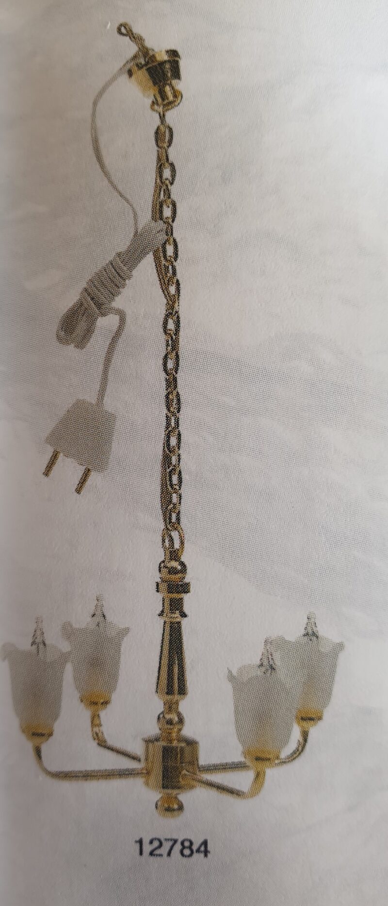 Ceiling light - four arm scalloped