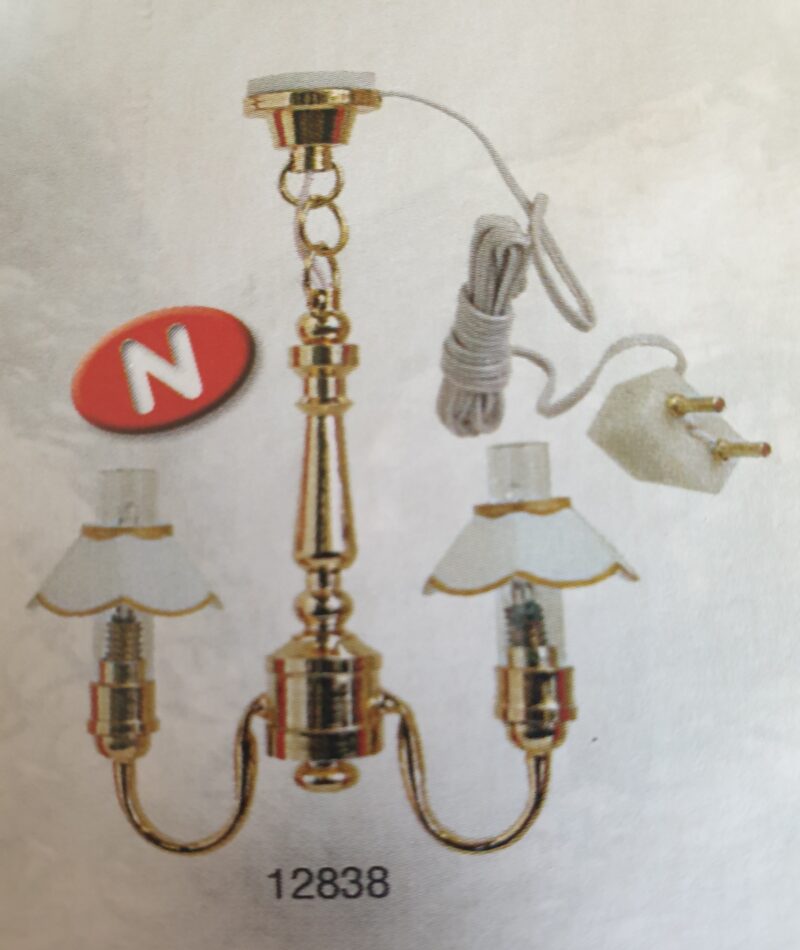 Ceiling light - two arm petal shades