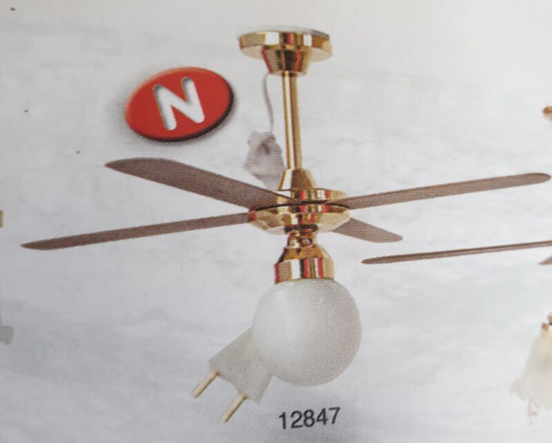Ceiling light - fan with white ball centre