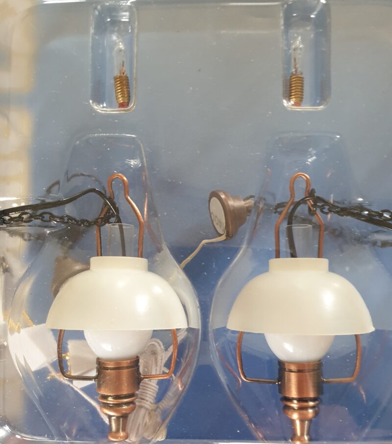 Ceiling light - pair white globe and bronze